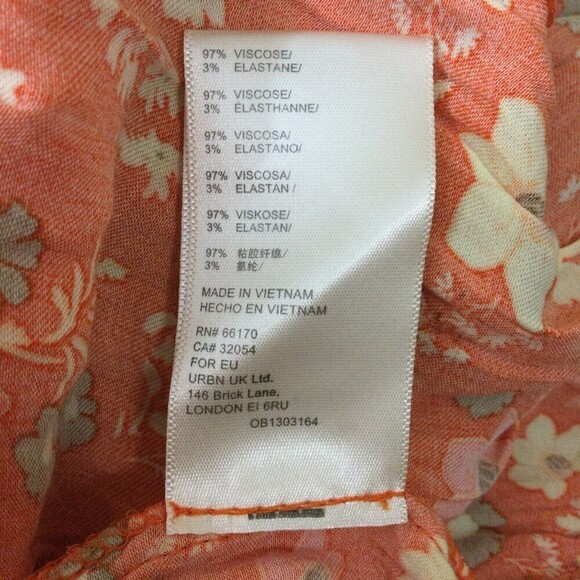 Free People Womens It Takes Two Wrap Dress Orange Peach Combo Medium NWT $128 - Picture 14 of 15